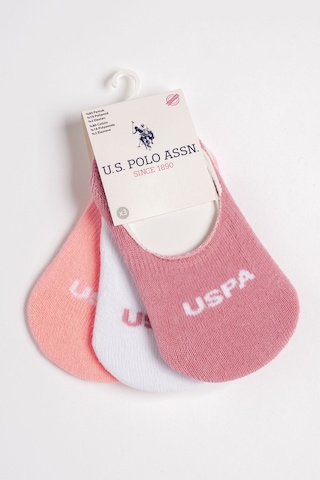 U.s. Polo Assn Bebek U.s Polo Assn Kız Bebek 3lü Çorap Usb2801-c-v2 Pembe/beyaz/a.pembe