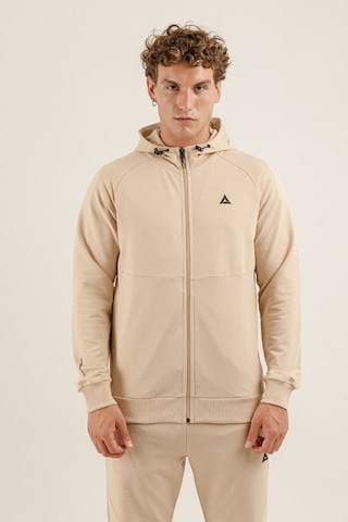 Airlife Saturn Ur7 Pro I Tam Boy Fermuarlı Erkek Kapüşonlu Sweatshirt Bej