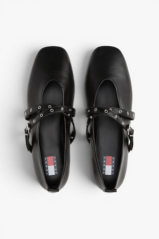 Tommy Hilfiger Tjw Leather Maryjane Ballerına Kadın Siyah Ayakkabı - En0en02868