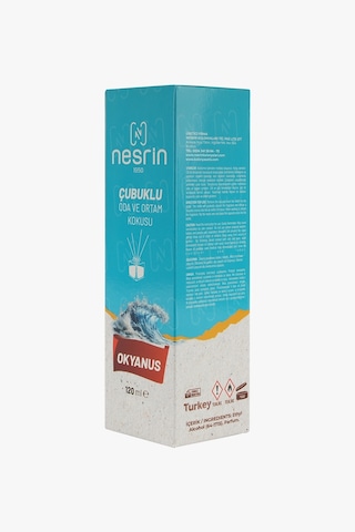 Nesrin 120 Ml Çubuklu Oda Kokusu Okyanus Bambu Koku, Kalıcı Ortam Kokusu Ve Dekoratif Cam Şişe - Md86908214ok