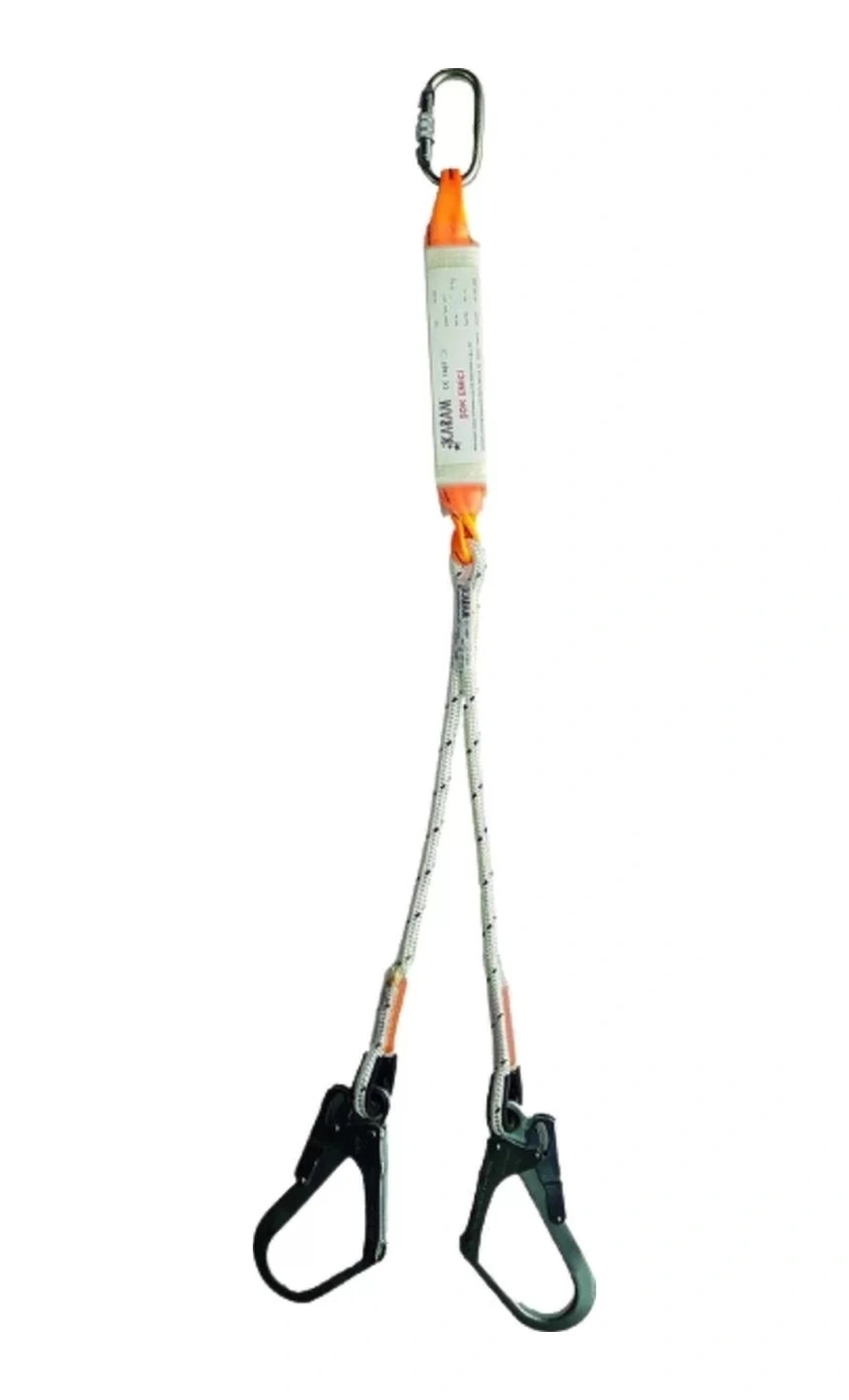 Yforklu Çift Kollu Düşüş Durdurucu Set 341 En 355 Karam Şok Emici Fork Halatlı Lanyard