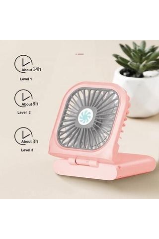 Mini Fan Usb Şarj Edilebilir El Fan Ayarlanabilir Masaüstü Fan Hava Soğutucu Ev Ofis Masası Dış Mekan Seyahat Fanlar Eıxtw8 Pembe