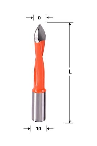 7 Mm Sol Ahşap İşleme Cnc Makine Sivri Delici Uç