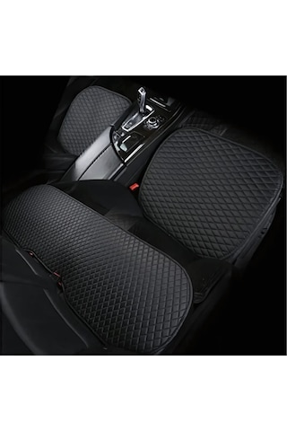 Skoda Auris Uyumlu Deri Kapitone Koltuk Minderi Koruma Kılıfı 3 Lü Set