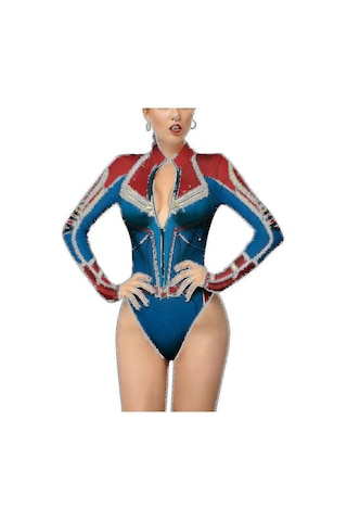 Kadın Örümcek Adam İskelet Kemikleri Leotard Bodysuit Cadılar Bayramı Partisi Kostümü Stil 1 S