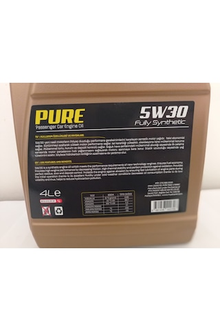 CCP Pure Fully Synthetıc 5W30 Motor Yağı 4 L