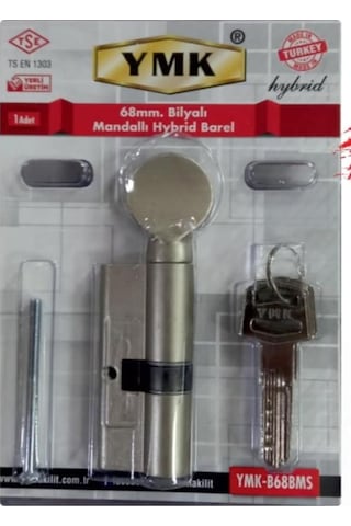 YMK 68 MM Bilyalı Topuzlu 3 Anahtarlı Sarı Renkli Barel