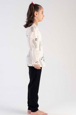 Kız Çocuk Uzun Kol Bej Pijama Takımı C3t0n3o118 001