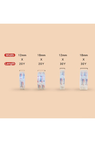Geeroyoo "şeffaf Yapışkan Bant Seti - 18mm X 20y 8 Adet Güçlü Yapışma, El İle Yırtılabilir Ofis/ev Kullanımı"