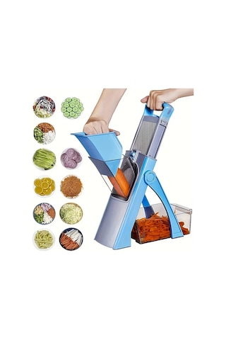 Dashanshop Genaı Cok Amaçlı Sebze Kesici Yeşil Ayarlanabilir Bıçaklı Büyük Kapasiteli Patates Rendesi Ve Doğrayıcı Mutfak Aleti 1 Parça