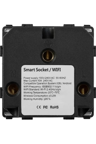 Trendooze Tuya Akıllı Wifi Priz, Google Home & Alexa, Sesiyle Yönet, Modern Design