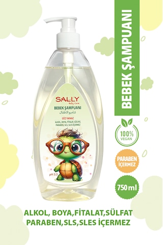 Sally Göz Yakmaz Parabensiz Bebek Şampuanı 750 Ml