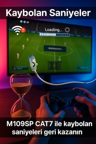 Mn6 M109sp Cat7 Kablo 3 Metre/10 Gbps'e Kadar-örgülü Ve Folyo Ekranlama/3 Metre Cat7 Ethernet Kablosu 3 Metre