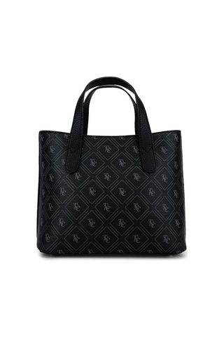 Tamer Tanca Kadın Suni Deri Siyah Desen El Çantası 743 2342 Erk Cnt Sk25-26 Sıyah Gfrj Siyah