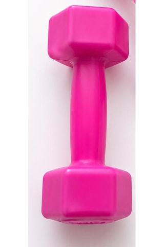 Pembe Köşeli Kemik Dambıl Seti 1 Kg - Pilates Fitness Ve Egzersiz El Halteri Çok Renkli