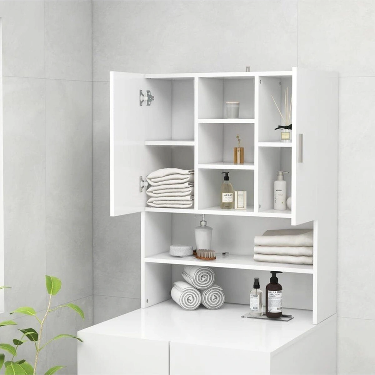 Rengin Banyo Dolabı-çok Amaçlı-çamaşır Makinesi Dolabı Beyaz