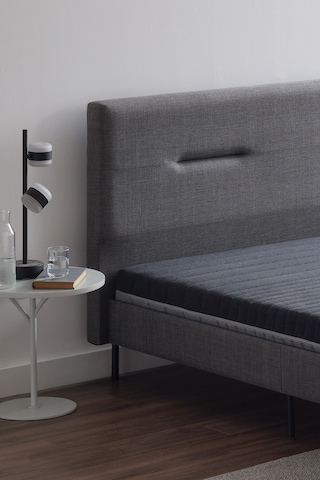 Optimum Support Yatak, Sovene Başlıklı Karyola 3'lü Set - Koyu Gri