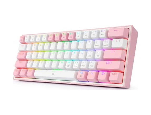 Redragon K617 Fizz Rgb Red Switch Kablolu /pink Compact Gaming Oyuncu Klavye