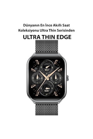Logia Ultra Thin Edge 48 MM Metal Kordon Akıllı Saat (Distribütör Garantili)