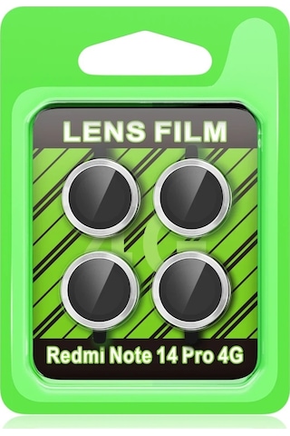 Mey İthalat Redmi Note 14 Pro 4g Raze Metal Kamera Lens - Gümüş