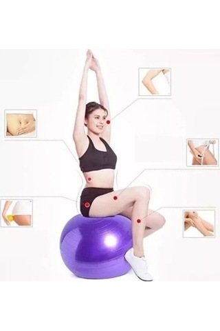Delux Serisi Vücut Geliştirme Denge Aleti Core Çalışması 60 Cm Pilates Topu