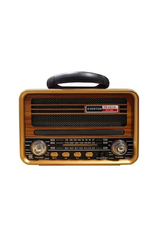 Everton Rt-708 Bluetooth Fm-usb-tf-aux Solarlı Şarjlı Nostaljik Radyo