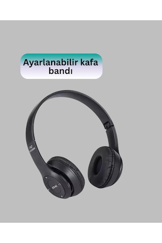 Bluetooth 5.0 Kablosuz Kulak Üstü Kulaklık Stereo Ses Ve Katlanabilir Tasarım Çok Renkli