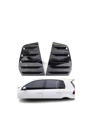 Volkswagen Golf 6 Kelebek Cam Kaplama Vizörü Parlak Siyah