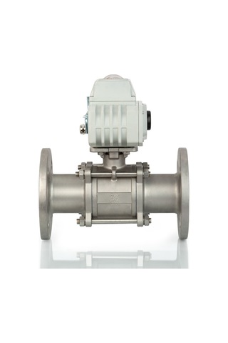 Unox Dn20 - 3/4" 24 V Dc Elektrikli Aktüatörlü Flanşlı Küresel Vana 3 Parçalı