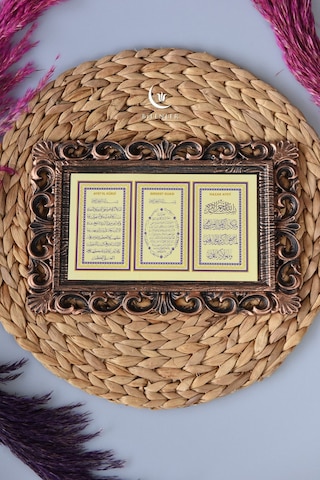 Kapı Üstü Üçlü Tablo Ayete'l Kürsi- Nazar Duası-bereket Duası