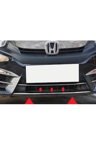 Honda Civic Fc5 2016-2020 Ön Tampon Çıtası Krom 2 Prç. P.çelik