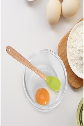 Valletta Indigo 3'lü Renkli Bambu Saplı Silikon Uçlu Spatula Kaşık