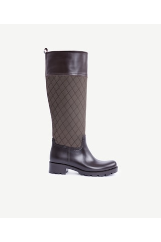 Yargıcı Kapitone Detaylı Yağmur Çizmesi 25kkay4056x 003 Kahverengi