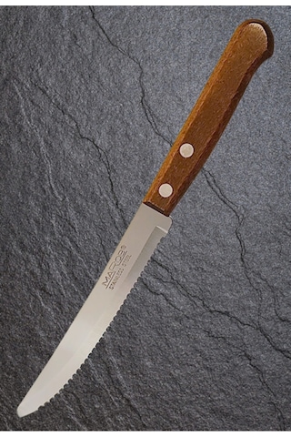 6 Lı Ahşap Saplı Biftek Steak Kesim Bıçağı