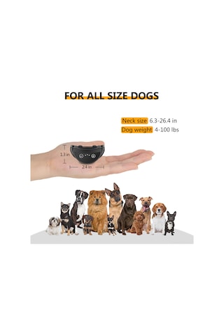 Geeroyoo Pd 258v Suya Dayanıklı Akıllı Köpek Eğitim Tasması, Otomatik Havlama Durdurucu