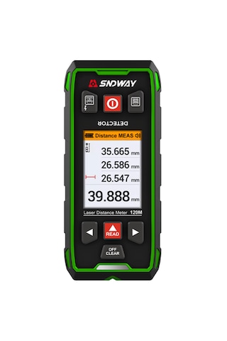 Sndway Sw-6100gt Duvar Metal-ahşap Dedektörü Ve Lazer Mesafe Ölçer 120m Gri