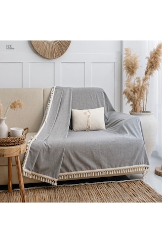 Dnc Home Tekstil Gri Antrasit Keten Koltuk Örtüsü 170 X 220 Antrasit - Gri