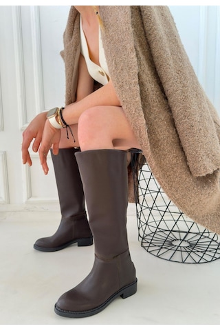 Muay Kahverengi Cilt Çizme Kahverengi