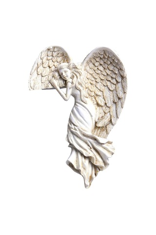 Fortunelane Saçma Resin Mavi Yanaçlı Melek Kapı Çerçevesi Dekorasyonu - Oturma Odası, Yatak Odası, Ofis Dekoru, Misafir Memnun Ed