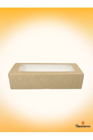 Paketello Pencereli Kraft Kutu - 17x7x4 Cm, 25 Adet 148186940