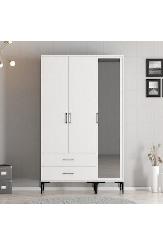 Variant Kumsal 3 Kapılı Rt Gardrop - Beyaz / Beyaz