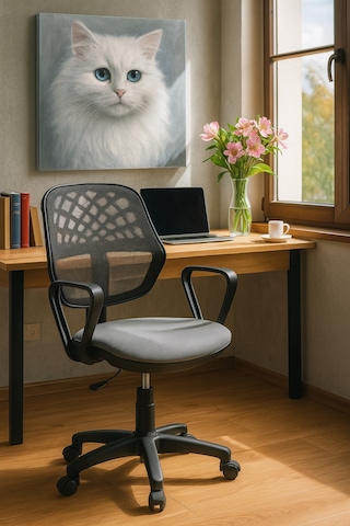 Ofis Koltuğu, Büro Koltuğu, Berjer ,çalışma Sandalyesi, Oyuncu Koltuğu, Ofis Sandalyesi Gri