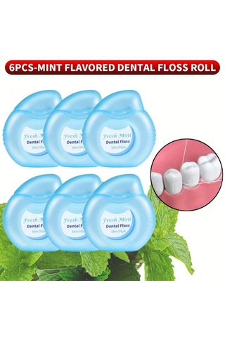 Willowhaven 6lı Naneli Diş İpi Şeritleri - Taşınabilir Çanta Boy, Kullanışlı Diş Temizliği