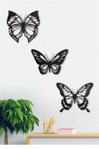 Kelebekler - Metal Tablo Set