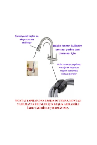 Yediyapı Spiralli Arıtmalı Mutfak Bataryası Mat Altın Altın