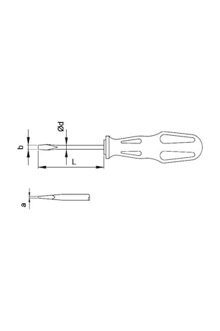 Ceta Form 410086M Torex Düz Uçlu Tornavida Atölye Tipi 10 x 200 MM