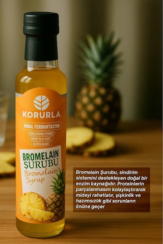 Bromelain Ananas İçeren Detox Şurubu 250 Ml