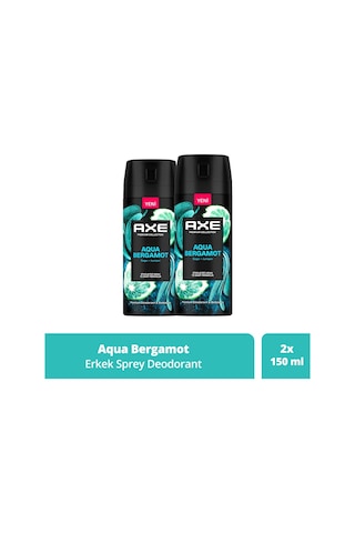Axe Aqua Bergamot Erkek Sprey Deodorant 2 x 150 ML
