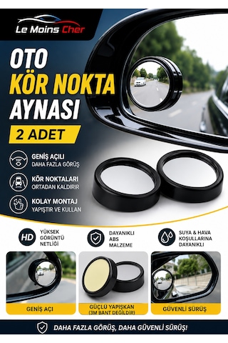 Volkswagen Golf 7 Highline Oto Kör Nokta Aynası 2 Adet Yapıştırıcılı Geniş Açılı