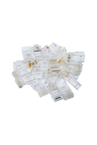 Tek-iş 8p-8c Bilgisayar Rj-45 Plug Network Rj45 Jack Konnektör 25 Adet